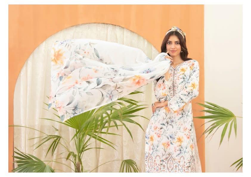 D - 4138 - Naseeha - Front chikankari embroidered suit for women