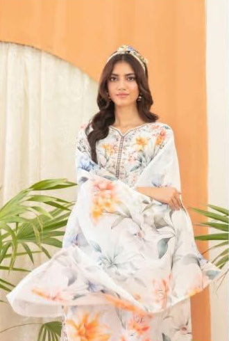 D - 4138 - Naseeha - Front chikankari embroidered suit for women