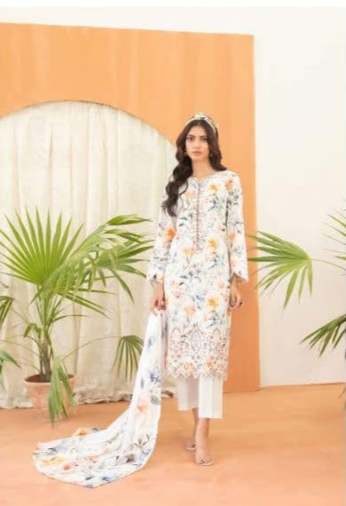 D - 4138 - Naseeha - Front chikankari embroidered suit for women