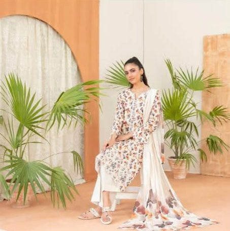 D - 4136 - Naseeha - front embroidery suit for women