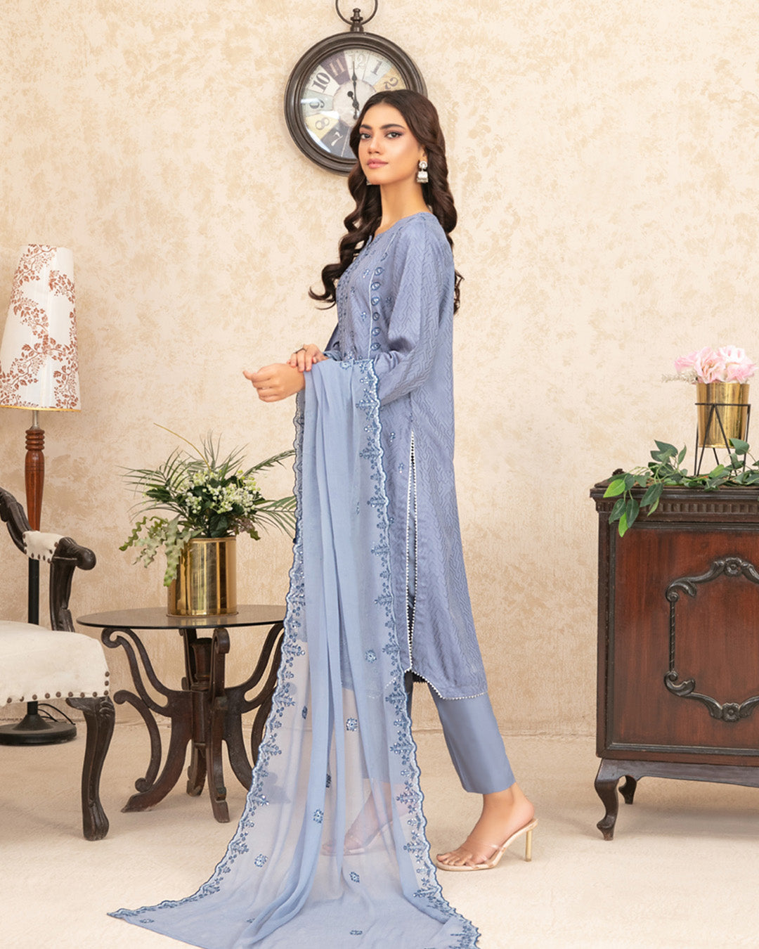 -Nurguz-  Un-Stitched Embroidered Viscose Jacquard suit for women
