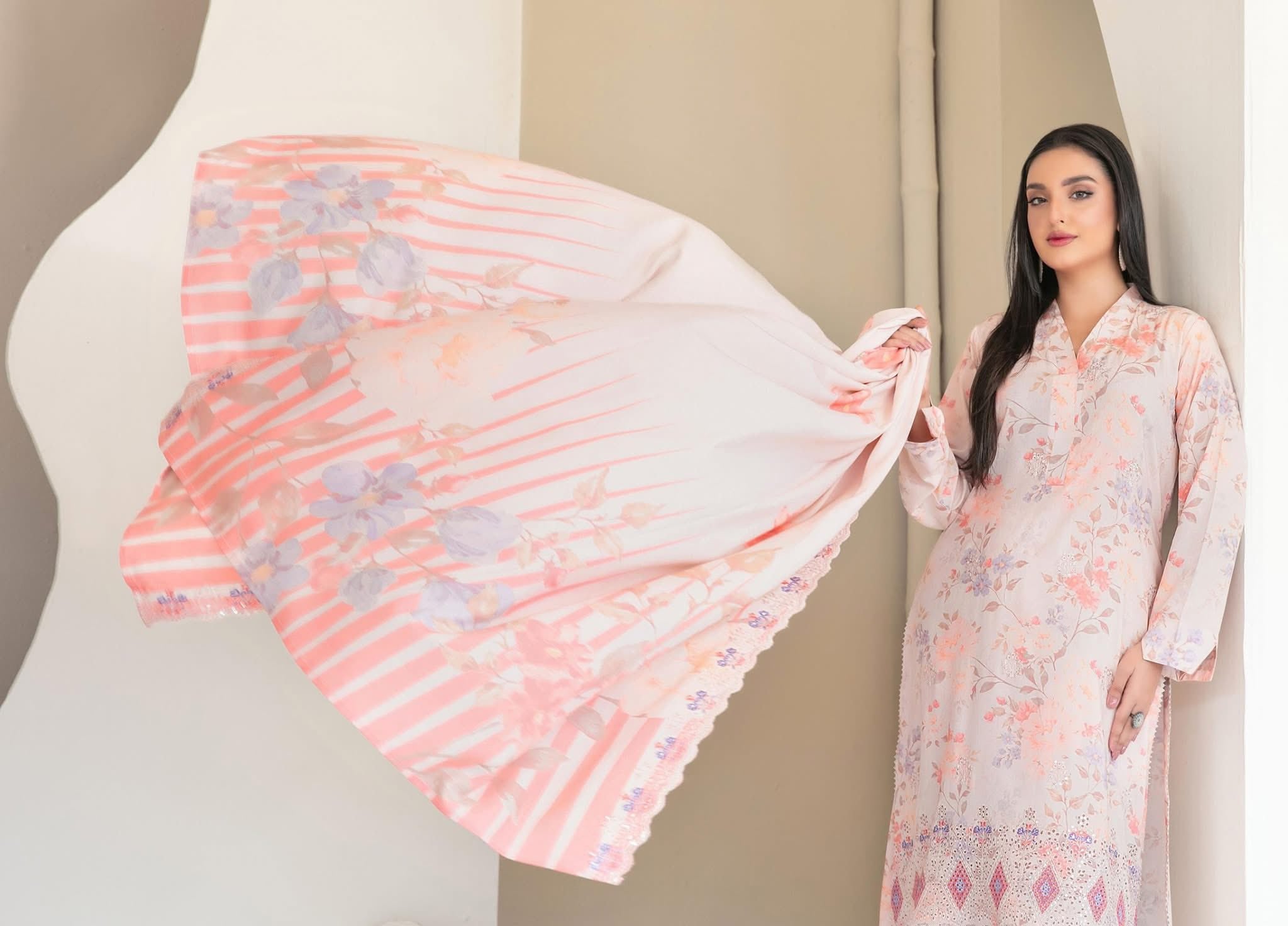 Muskan - Tawakkal - Unstitched Embroidered Digital Printed Staple suit for women