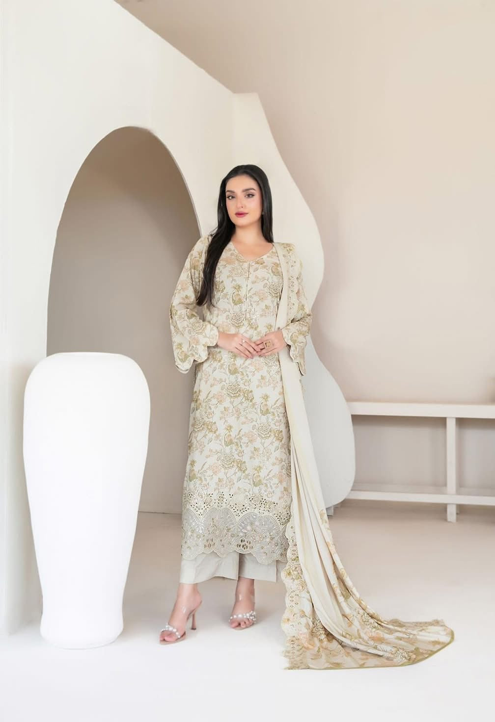 Muskan - Tawakkal - Unstitched Embroidered Digital Printed Staple suit for women