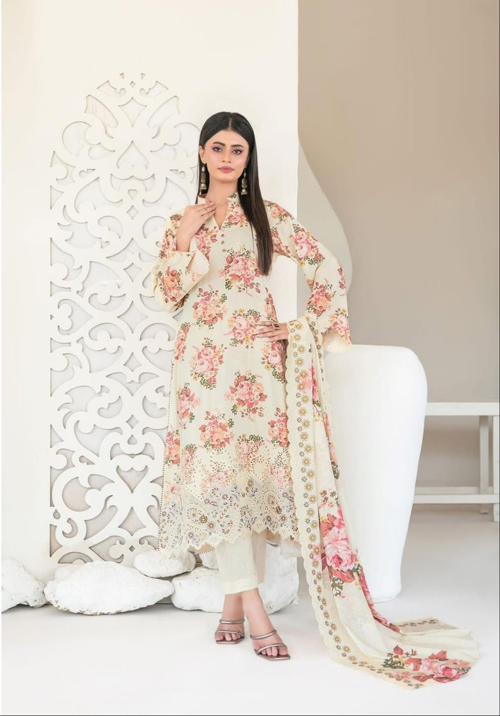 Muskan - Tawakkal - Unstitched Embroidered Digital Printed Staple suit for women