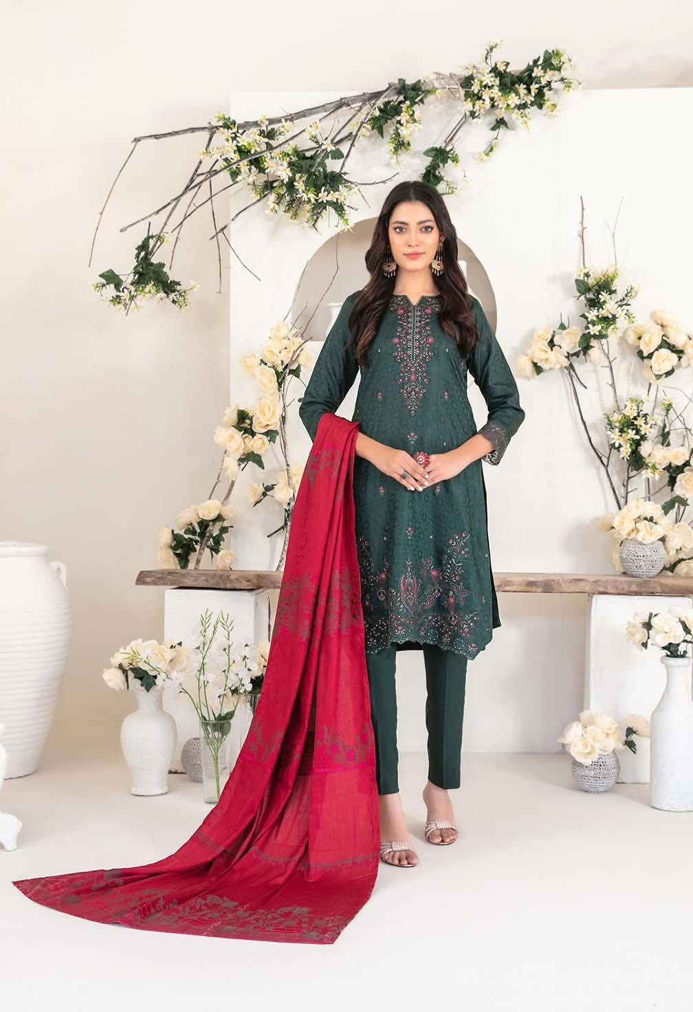 Yumna - Tawakkal -  Unstitched Embroidered Viscose Jacquard suit for women