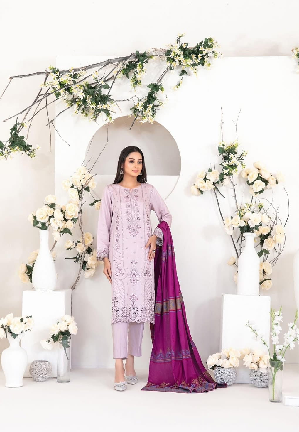 Yumna - Tawakkal -  Unstitched Embroidered Viscose Jacquard suit for women