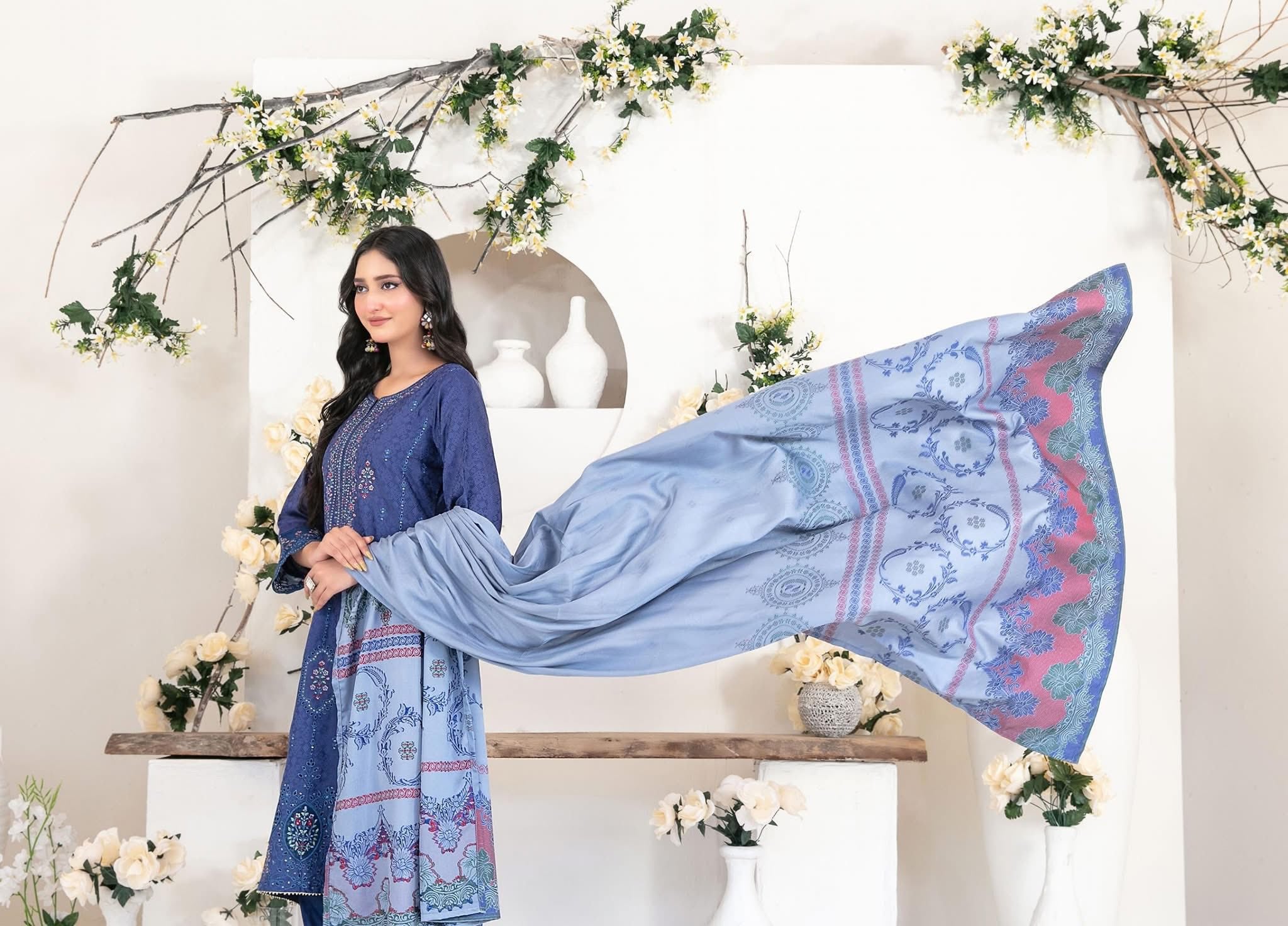 Yumna - Tawakkal -  Unstitched Embroidered Viscose Jacquard suit for women