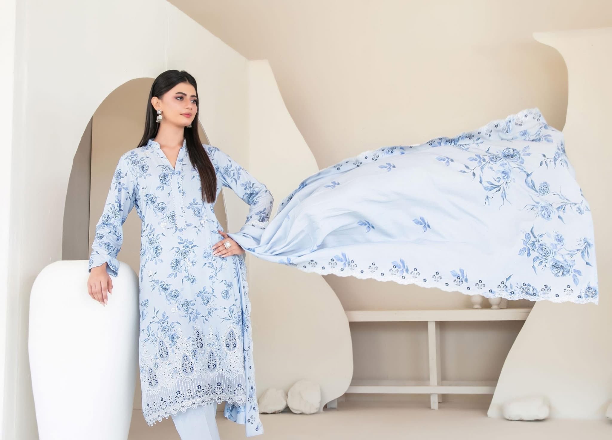 Mskan - Tawakkal - Unstitched Embroidered Digital Printed suit for women