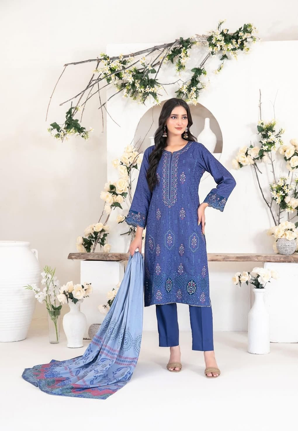 Yumna - Tawakkal -  Unstitched Embroidered Viscose Jacquard suit for women