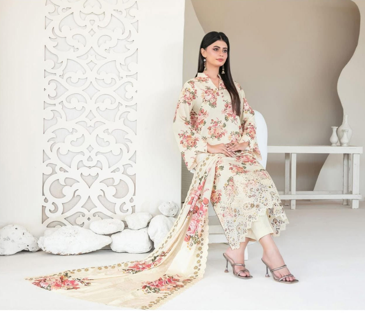 Muskan - Tawakkal - Unstitched Embroidered Digital Printed Staple suit for women