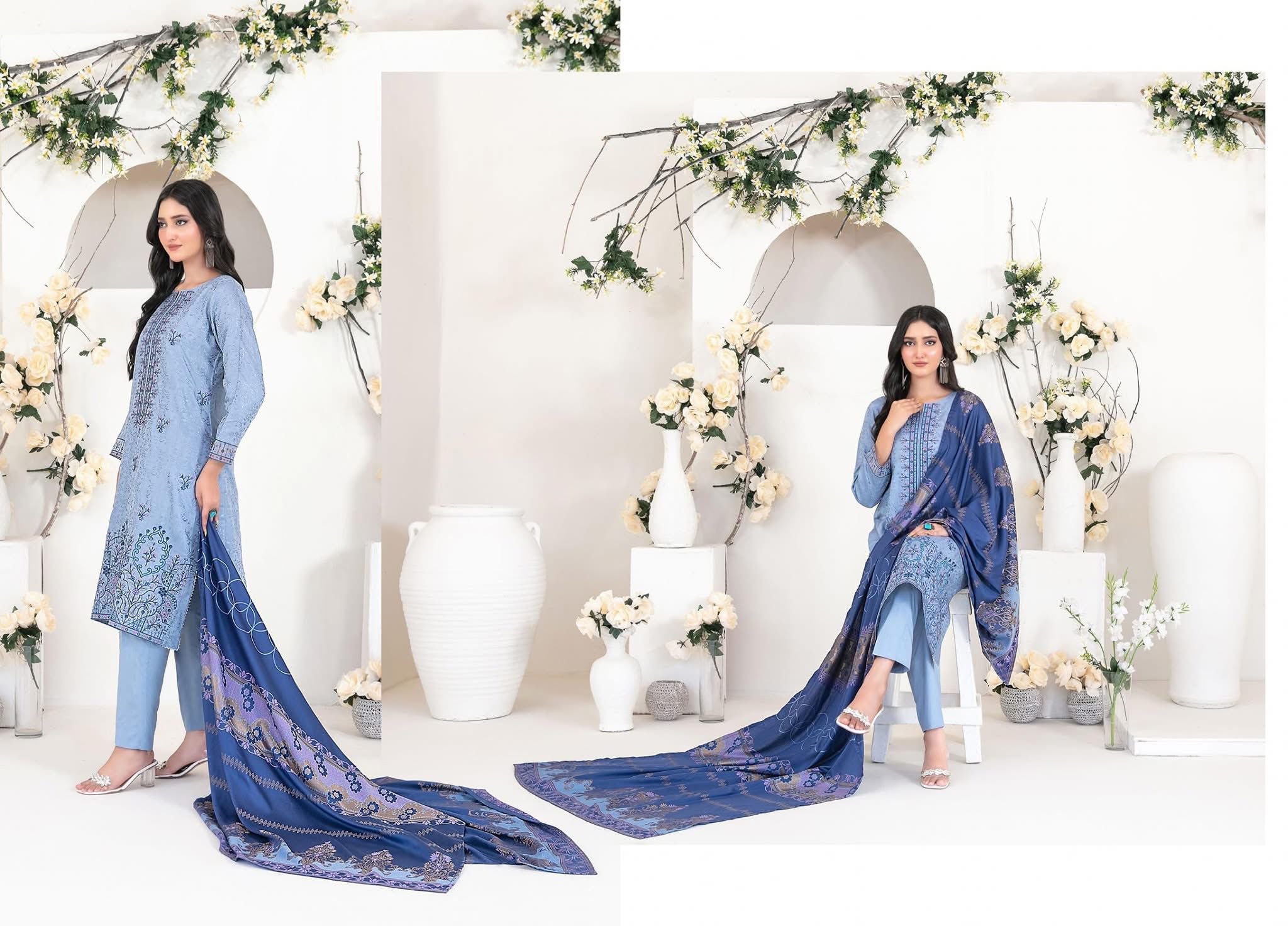 Yumna - Tawakkal -  Unstitched Embroidered Viscose Jacquard suit for women