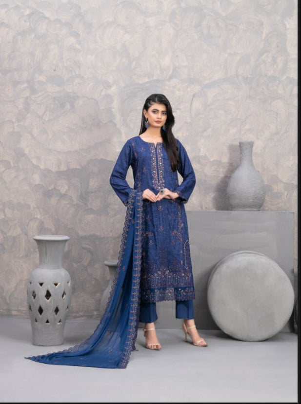 Nafyssah -Tawakkal -  Unstitched Embroidered Viscose Jacquard  suit for women