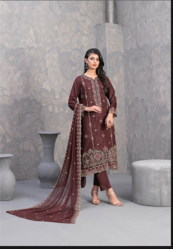 nafyssah - Tawakkal -  Unstitched Embroidered Viscose Jacquard  suit for women