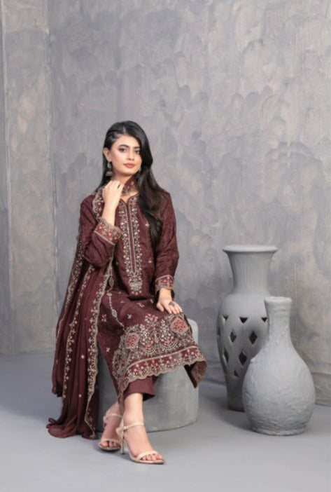 nafyssah - Tawakkal -  Unstitched Embroidered Viscose Jacquard  suit for women