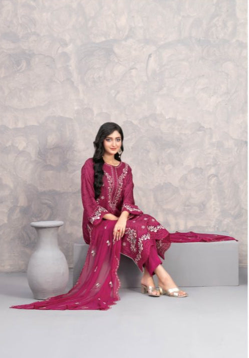 Nafyssah - Tawakkal - Unstitched Embroidered Viscose Jacquard suit for women