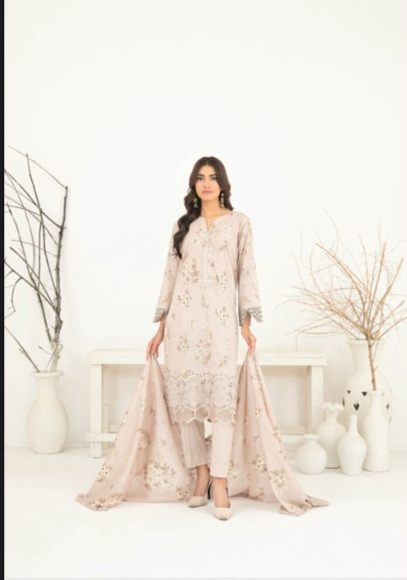 Alishma - tawakkal - unstiched Daman embroidered digital suit for women