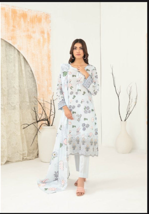 Alishma - Tawakkal - unstiched Daman embroidered digital suit for women