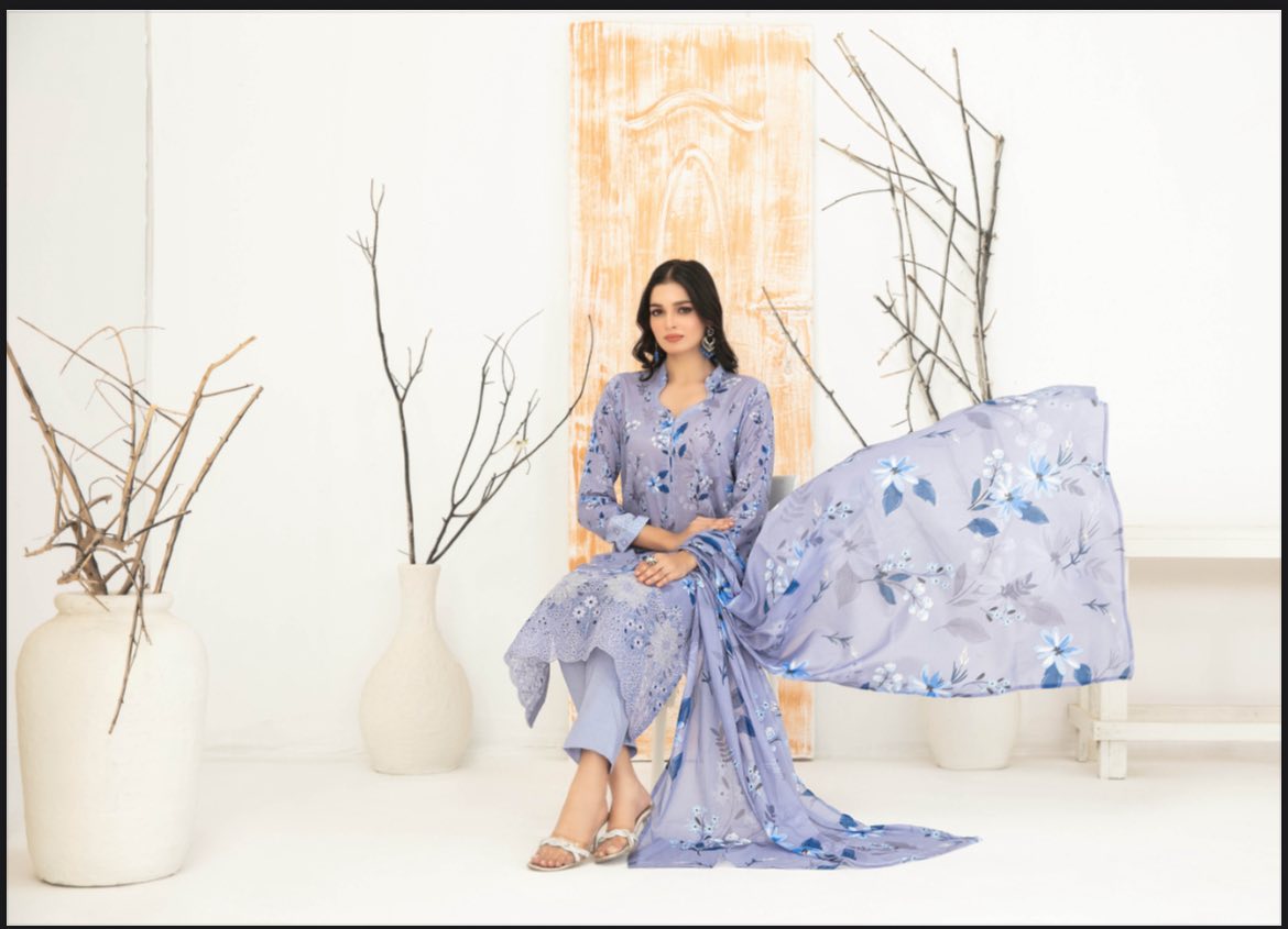 Alishma - tawakkal - unstiched Daman embroidered digital suit forwomen