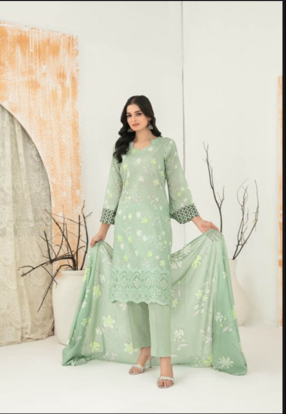 Alishma - Tawakkal - unstiched Daman embroidered digital suit for women