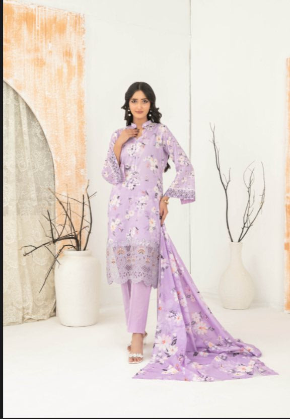 Alishma - Tawakkal - unstiched Daman embroidered digital suit for women