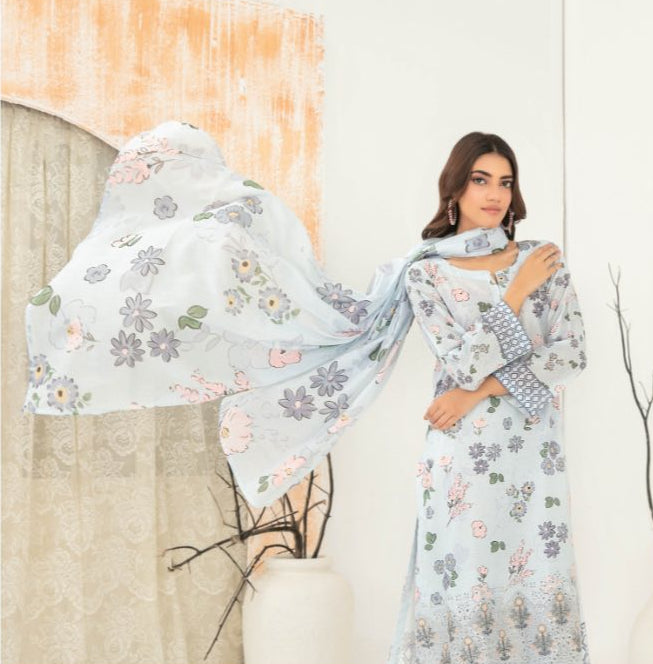 Alishma - Tawakkal - unstiched Daman embroidered digital suit for women