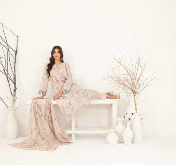 Alishma - tawakkal - unstiched Daman embroidered digital suit for women