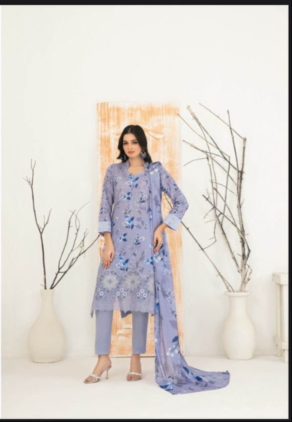 Alishma - tawakkal - unstiched Daman embroidered digital suit forwomen