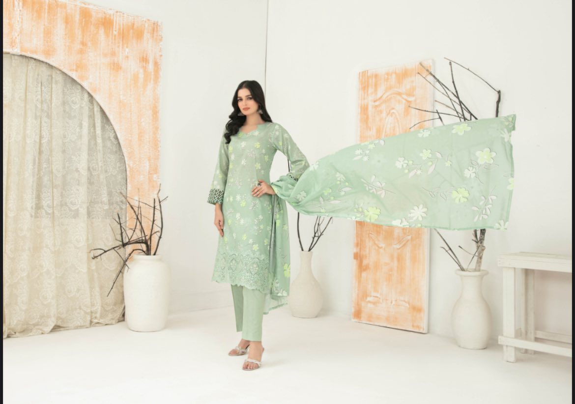 Alishma - Tawakkal - unstiched Daman embroidered digital suit for women