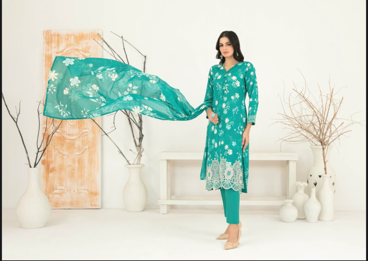 Alishma - Tawakkal - nstiched daman embroidered digital suit for women