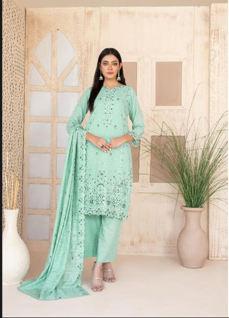 TAREF - Tawakkal - Un-Stitched exclusive embroidered karandi suit for women