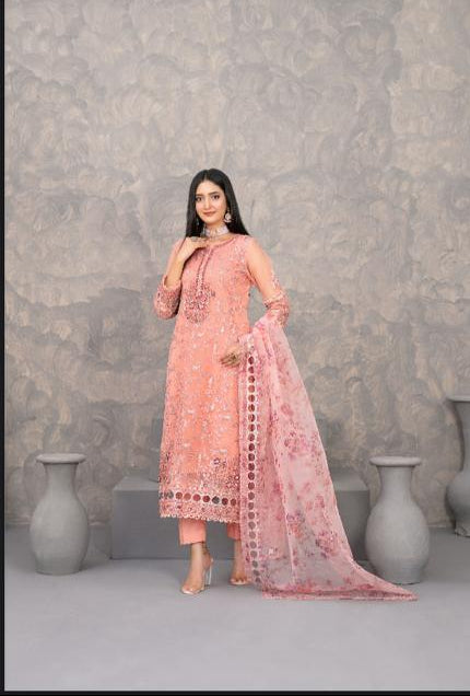 dilkash - Tawakkal - semi stich heavy fancy embroidered suit for women