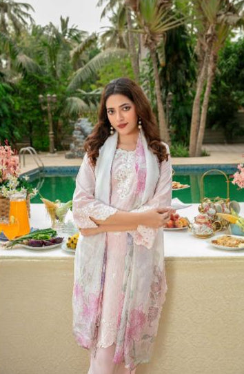 D-2132 - Layali silk dupatta collection with perfume gift