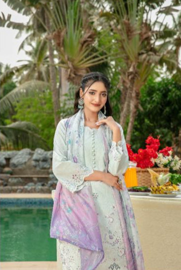D- 2133 - layali silk dupatta collection with perfume gift
