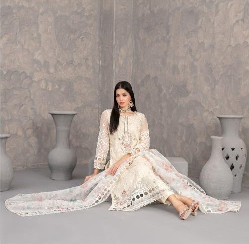 Dilkash - Tawakkal - semi-stich fancy heavy ebroidered organza suit for women