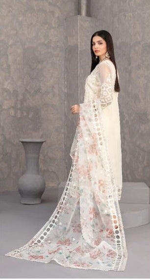 Dilkash - Tawakkal - semi-stich fancy heavy ebroidered organza suit for women