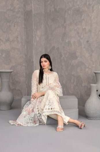 Dilkash - Tawakkal - semi-stich fancy heavy ebroidered organza suit for women